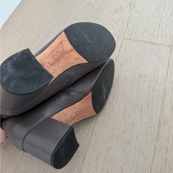 Cole Haan Grand OS Taupe Leather Heeled Boots - Picture 8 of 8